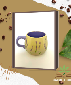 Alternative view of Cream and Lavender Stoneware Mug